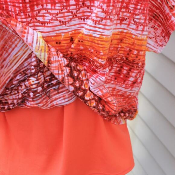 Notations Women's Vintage Short Sleeve Blouse Vibrant Boho Print Size L - Picture 6 of 8